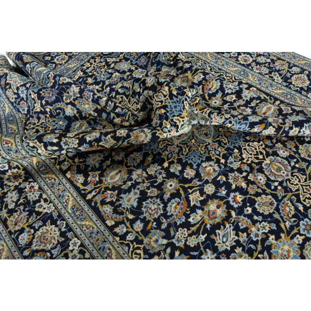 Hand-Knotted Kashan Oriental Rug For Sale - Image 11 of 13