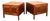 Mid Century Modern End Side Tables Walnut Storage Nightstands Pair Cabinet MCM For Sale