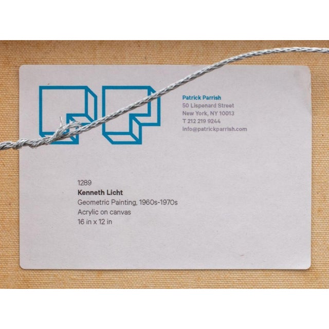 Kenneth Licht Geometric Acrylic on Canvas For Sale - Image 9 of 9