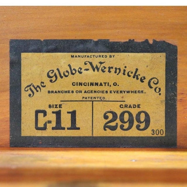 Globe Wernicke Globe Wernicke Arts & Crafts Oak 3-Stack Barrister Bookcase C1910 For Sale - Image 4 of 15