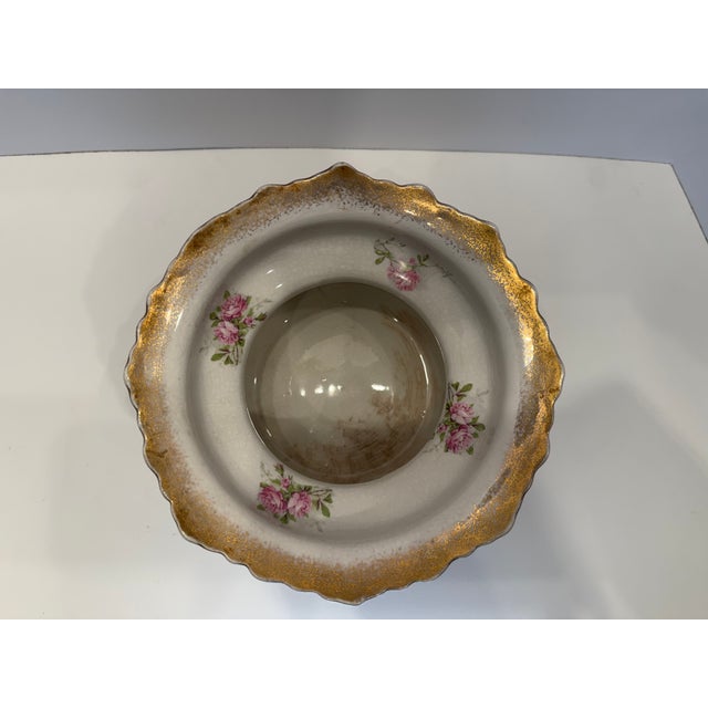 Victorian Antique r.s. Prussia Porcelain Serving Bowl or Wash Basin For Sale - Image 3 of 4