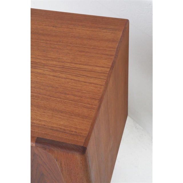 1970s Danish Teak Sideboard with Tambour Doors by Bernhard Pedersen & Søn, 1960s For Sale - Image 5 of 18