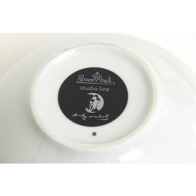 Vintage Rosenthal After Andy Warhol Porcelain Flower Bowl or Sugar Bowl, 80's For Sale - Image 9 of 10