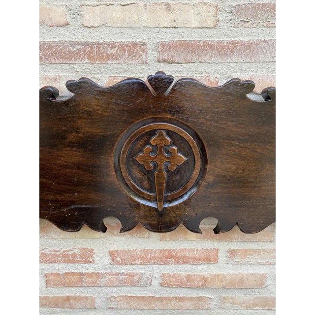 Vintage French Bench in Wood, 1920 For Sale - Image 6 of 16