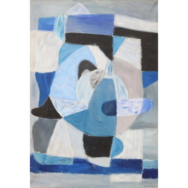 Wood Jacob Semiatin, (Irish-American, 1915 - 2003), Untitled Oil on Canvas, 1960s For Sale - Image 7 of 9