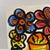 Abstract 1972 Original Flower Painting by Artist Peter Keil For Sale - Image 3 of 6