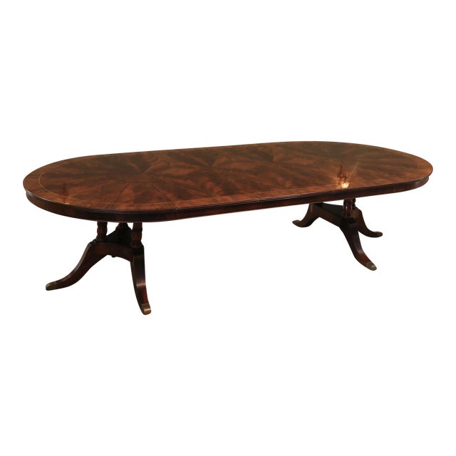 Round to Oval Extending Mahogany Dining Table Chairish