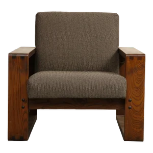 Oak Lounge Chair by Hans Krieks With Herringbone Upholstery, Circa 1970s