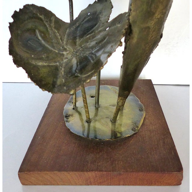 Mid-Century Brutalist Torch-Cut Brass Sculpture For Sale - Image 10 of 10