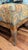 French Country Guy Chaddock & Co. Westbourne Collection Carved Armchair and Ottoman in Paisley Tapestry With Nailhead Trim For Sale - Image 3 of 12
