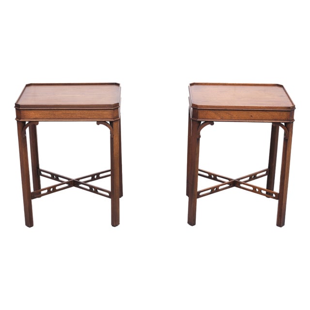Georgian Revival Mahogany Side Tables by Bevan Funnell, England, 1960s, Set of 2 For Sale