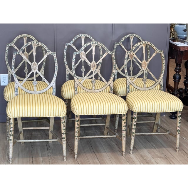 Set of Six English George III Style Wheel-Back Dining Chairs For Sale - Image 4 of 17