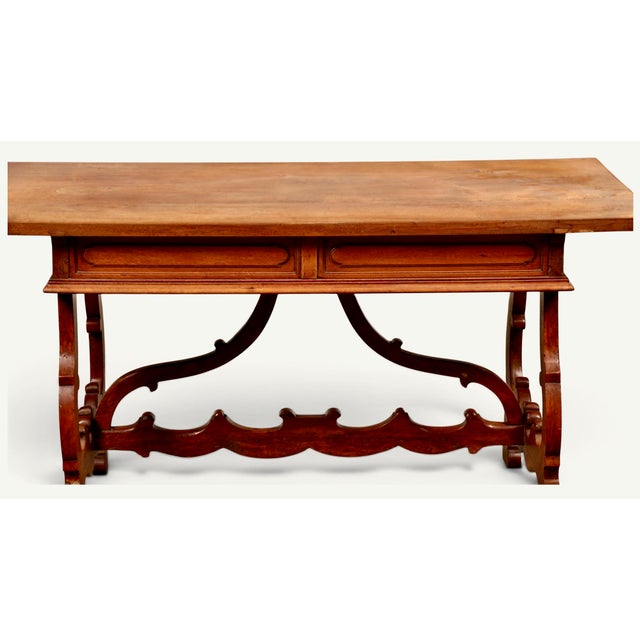 Italian Baroque-Style Writing or Side Table in Walnut, 20th Century For Sale - Image 9 of 9