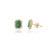 Not Yet Made - Made To Order 18k Yellow Gold 1.72ct Natural Emerald Green Earrings With Halo Diamonds- A Pair For Sale - Image 5 of 10