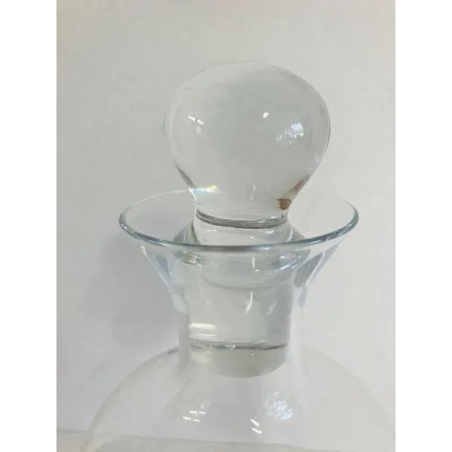 1970s Mid-Century Clear Crystal Decanter For Sale - Image 4 of 7
