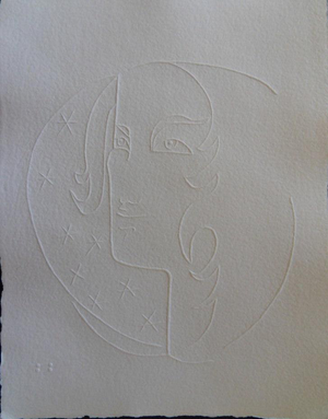 Jean Cocteau, Femme aux étoiles, Etching
