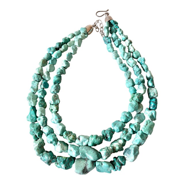 Vintage Jay King Chunky Multi Strand, Turquoise Necklace For Sale