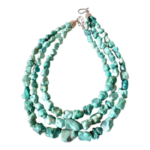 Vintage Jay King Chunky Multi Strand, Turquoise Necklace