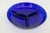 Cobalt Blue Glass Relish Dish Round 3 Compartment Sectioned Serving Bowl 4907b For Sale - Image 11 of 12