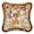 House of Hackney Hollyhocks Medium Fringed Velvet Cushion - Spring For Sale
