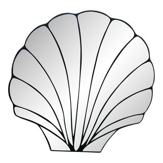 20th Century Post Modern Boho Coastal Sea Shell Mirror For Sale