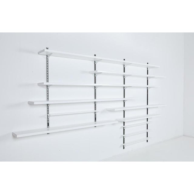 White Modern Modular Wall Shelving System, Italy, 1960s For Sale - Image 8 of 9