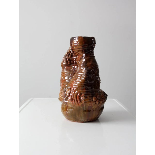 1979 Studio Pottery Free Form Vase For Sale - Image 4 of 13