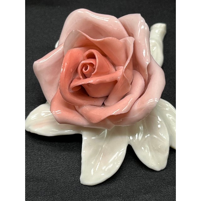 1930s Vintage Porcelain Roses by Karl Ens Volkstedt Germany Pre-Wwii - 5pc Set For Sale - Image 5 of 8