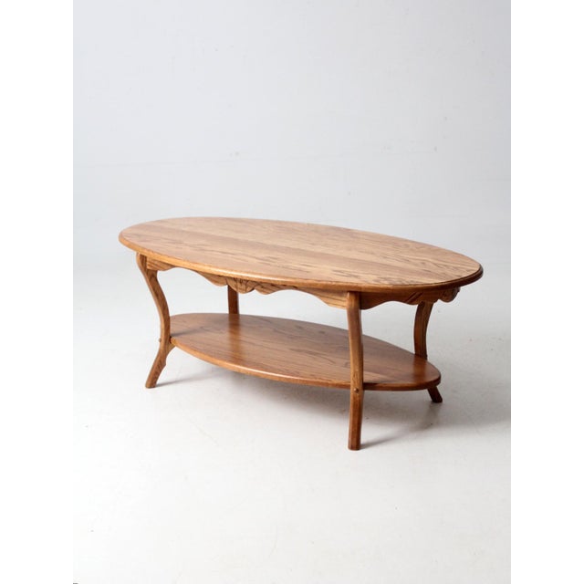 Vintage Oak Coffee Table For Sale - Image 11 of 12