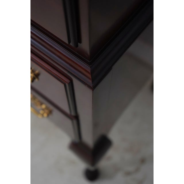 Brown 1990s Kindel Mahogany Queen Anne Style Highboy Chest For Sale - Image 8 of 16