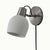 2010s Petaluma Bone Porcelain Wall Sconce - Satin Nickel, Plug-In, Dimmer For Sale - Image 5 of 11
