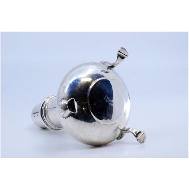 Silver Candleholder with Lid Application and Embossed Feet For Sale - Image 6 of 11