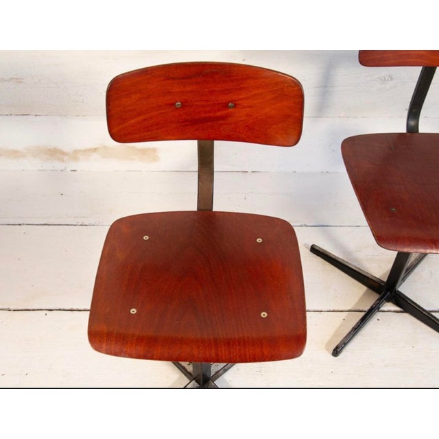 Industrial School Chairs, 1960s, Set of 2 For Sale - Image 6 of 13