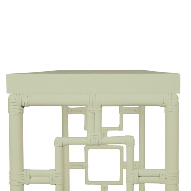 Transitional Sobe Console, Celery Green For Sale - Image 3 of 6