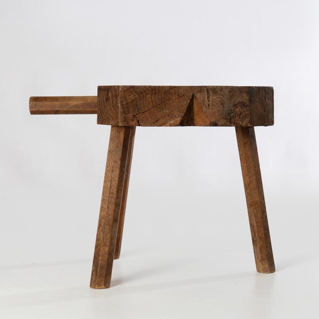 Rustic Early 20th Century Primitive Wallace Nutting Stool For Sale - Image 3 of 7
