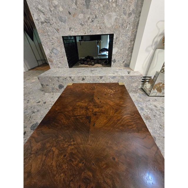 Burl and Golden Brass Tiered Side Table by Century Furniture For Sale In Dallas - Image 6 of 14