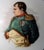 A striking mid-20th-century French porcelain miniature plate or trinket dish celebrating classic Empire iconography. This...