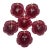 1950s Mid-Century Modern Red Majolica Leaf Dish Vallauris - Set of 6 For Sale