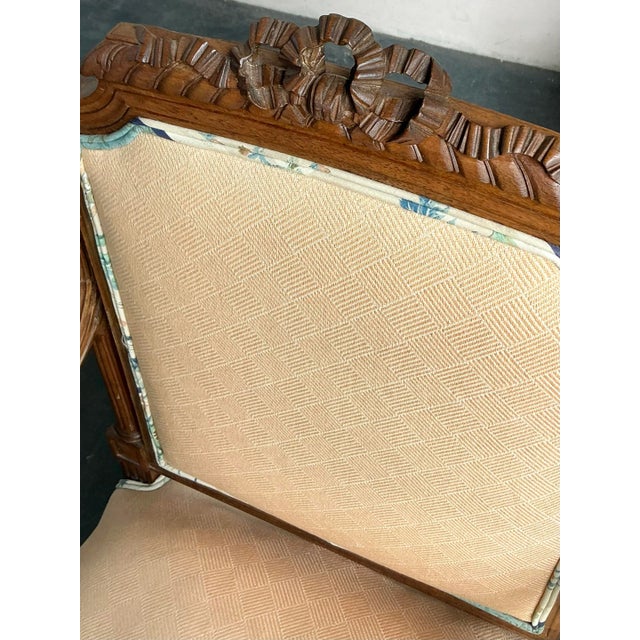 Vintage Regency Hand Carved Fauteuil Chairs - A Pair For Sale In West Palm - Image 6 of 9