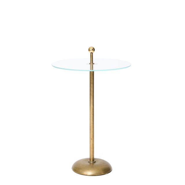 Mid-Century Modern 1950s Italian Brass Drinks Table For Sale - Image 3 of 3