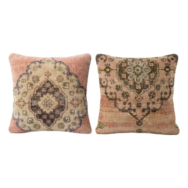 Bohemian Turkish Rug Pillow Cover 20'' X 20'' - Set of Two For Sale