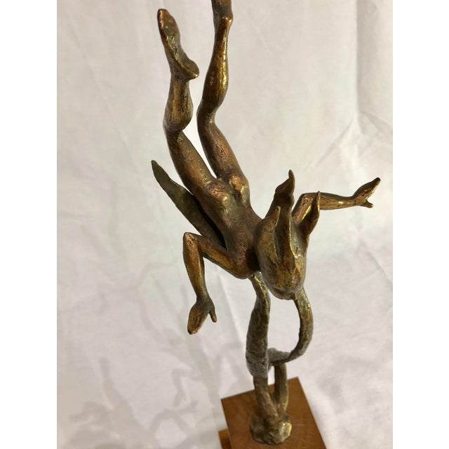 Mid-Century Modern Mid Century Bronze Mermaid Sculpture For Sale - Image 3 of 10