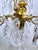 1930's Ornate Bronze Chandelier With Crystal Pendant For Sale - Image 10 of 12