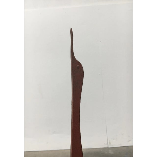 Mid-Century Metal Crane Bird Sculpture For Sale - Image 17 of 18