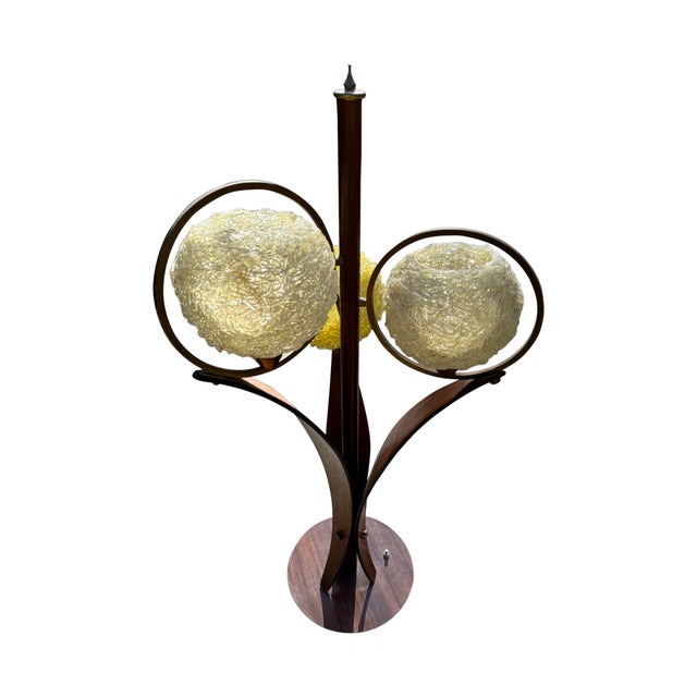 Mid-Century Modern Mid-Century Spaghetti-Lucite Bent-Plywood Table Lamp For Sale - Image 3 of 11