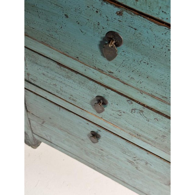Wood Chinese Blue Sideboard For Sale - Image 7 of 18