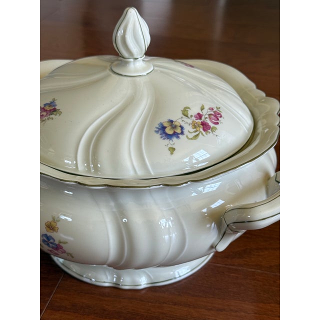Rare Rosenthal Elfenbein Viktoria Lombul Antique White Colored Soup Tureen Kronach Germany For Sale - Image 11 of 12