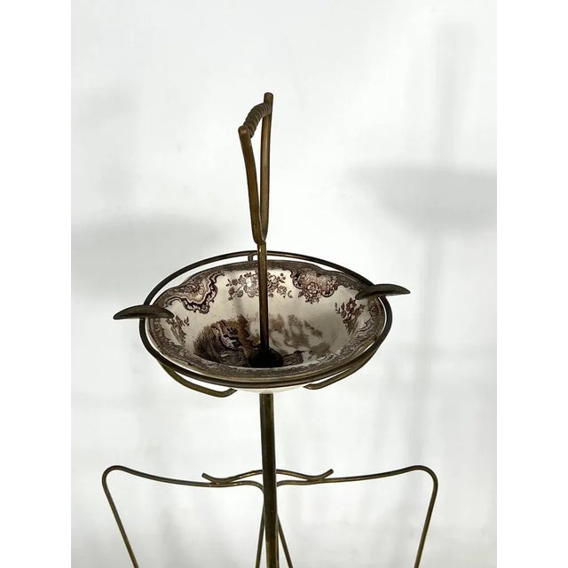 1950s Vintage Italian Brass Magazine Rack, 1950s For Sale - Image 5 of 11