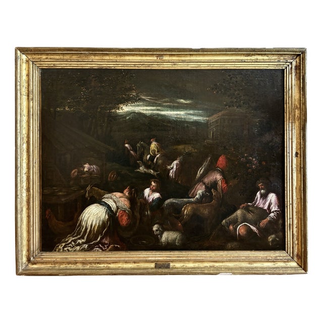 Gerolamo Bassano, Spring, 16th Century, Oil Painting on Canvas For Sale