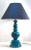 Large Chinese Table Lamp in Turquoise Glazed Ceramic For Sale - Image 4 of 9